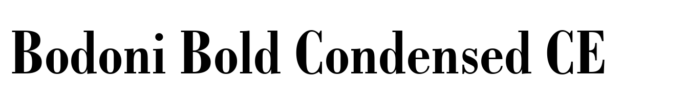 Bodoni Bold Condensed CE